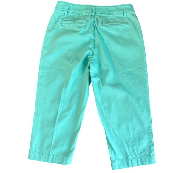 St. John’s Bay Turquoise Capri Pants Women’s Size 10 100% Cotton - Picture 2 of 7